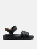 PAZZION, Cynthia Quilted Sandals, Black