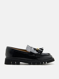 PAZZION, Danielle Tassel Loafers, Black