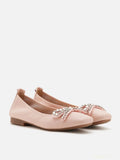 Daphne Diamante Embellished Bow Flats