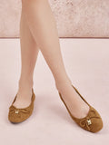 Daria Accented Suede Bow Flats