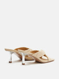 PAZZION, Dionne Criss Cross Sandal Heels, Almond