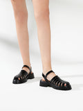 PAZZION, Elowen Cage Strap Sandals, Black