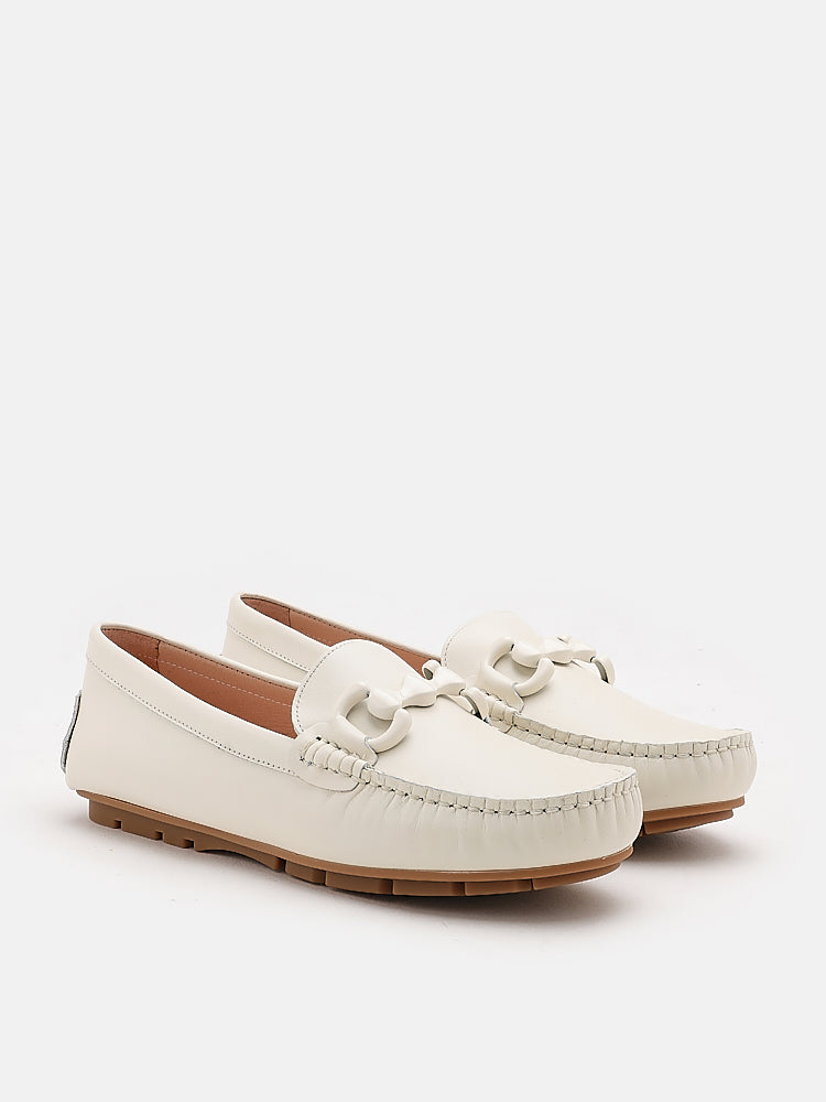 PAZZION, Emma Accent Penny Moccasins, Beige
