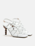 PAZZION, Emmeline Strappy Heel Sandals, White