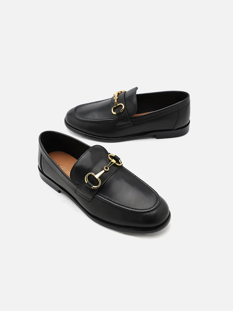 PAZZION, Everleigh Classic Loafers, Black