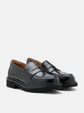 PAZZION, Finn Studded Heel Penny Loafers, Black