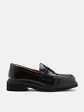 PAZZION, Finn Studded Heel Penny Loafers, Brown