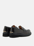 PAZZION, Finn Studded Heel Penny Loafers, Brown