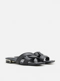 PAZZION, Gemma Crossover Sandals, Black