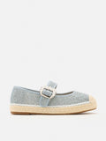 PAZZION, Gemma Diamante Buckle Espadrille Flats, Blue