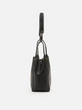 PAZZION, Gene Structured Top Handle Bag, Black