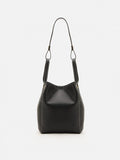 PAZZION, Gene Structured Top Handle Bag, Black