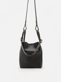 PAZZION, Gene Structured Top Handle Bag, Black