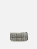 PAZZION, Gina Diamante Embellished Mini Duffle Handbag, Silver