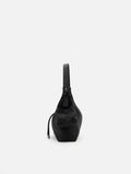 PAZZION, Giovanna Slouchy Leather Shoulder Bag, Black