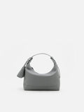 PAZZION, Giovanna Slouchy Leather Shoulder Bag, Grey