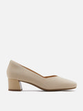 PAZZION, Glenda Flyknit Low Heels, Almond