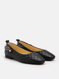 PAZZION, Gracia Quilted Chain Flats, Black