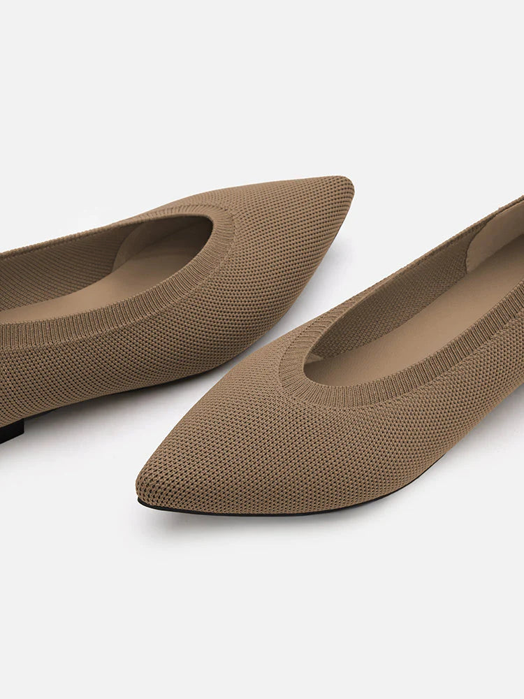 PAZZION, Hadley Flyknit Covered Flats, Camel