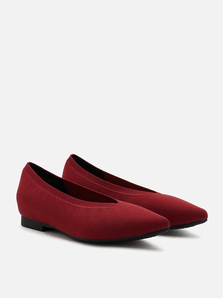 PAZZION, Hadley Flyknit Covered Flats, Red