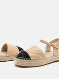 PAZZION, Hans Quilted Espadrille Slingbacks, Almond