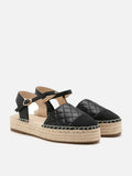 PAZZION, Hans Quilted Espadrille Slingbacks, Black