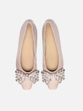 Halisse Diamante Bow Leather Flats