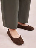 PAZZION, Imani Woven Flats, Darkbrown