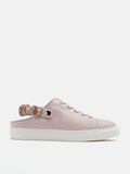 PAZZION, Jamie Crystal Ruched Slingback Leather Sneakers, Pink