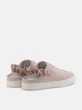 PAZZION, Jamie Crystal Ruched Slingback Leather Sneakers, Pink