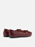 PAZZION, Janae Sculpted Bow Knot Flats, Wine