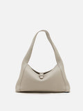 PAZZION, Jarelisse Clasp Buckle Leather Shoulder Bag, Grey