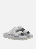 PAZZION, Jeannette Flyknit Crystal Night Slides, Grey