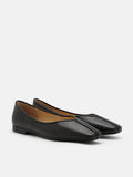 PAZZION, Jillian Square Toe Flats, Black