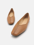 PAZZION, Jillian Square Toe Flats, Camel