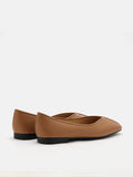 PAZZION, Jillian Square Toe Flats, Camel