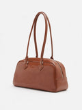 PAZZION, Joie Elongated Handle Shoulder Bag, Brown