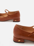 PAZZION, Juno Low Heel Mary Janes, Brown