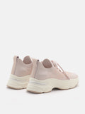 PAZZION, Kailani Crystal Embellished Flyknit Sneakers, Pink