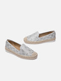 PAZZION, Karivyn Crystal Embroidered Espadrilles, Grey