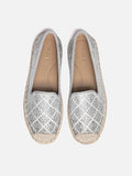 PAZZION, Karivyn Crystal Embroidered Espadrilles, Grey