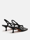 PAZZION, Kimi Strappy Kitten Heels, Black