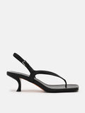 PAZZION, Kimi Strappy Kitten Heels, Black