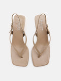 PAZZION, Kimi Strappy Kitten Heels, Khaki