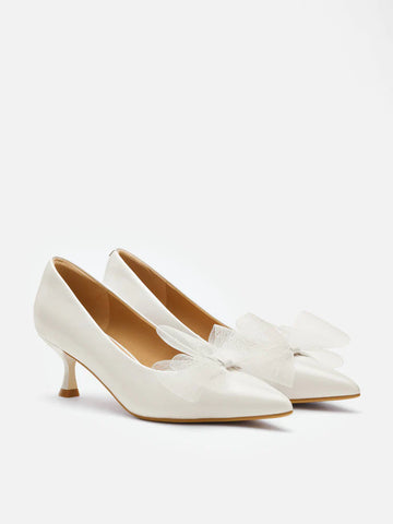 Kylie Tulle Bow Heels