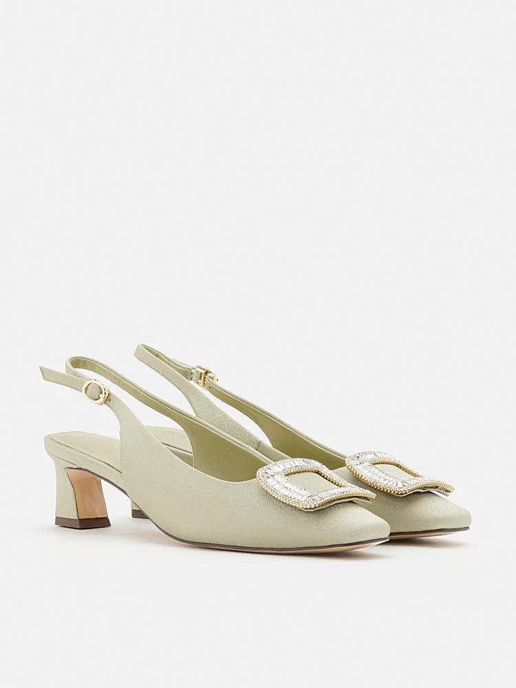 Laine Embellished Slingback Heels PAZZION AUSTRALIA