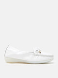 PAZZION, Lavinia Moccasins, White