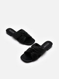 PAZZION, Lily Knotted Sandals, Black