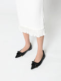 PAZZION, Lindsay Point-Toe Bow Flats, Black