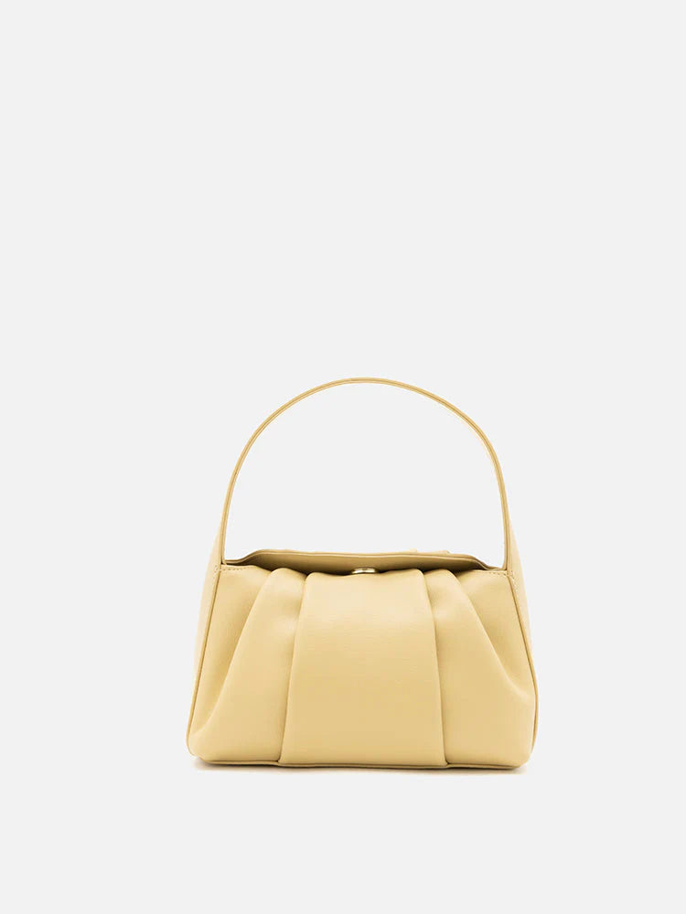 PAZZION, Lottie Pleated Bag, Yellow